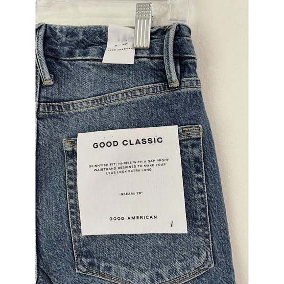 NWT Good American Good Classic High Rise Medium Wash Skinny Jeans Size 2/26 - Picture 8 of 11